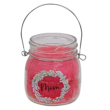 Mom Wreath Jar Candle 6oz Strawberry Lemonade - The Fox Decor